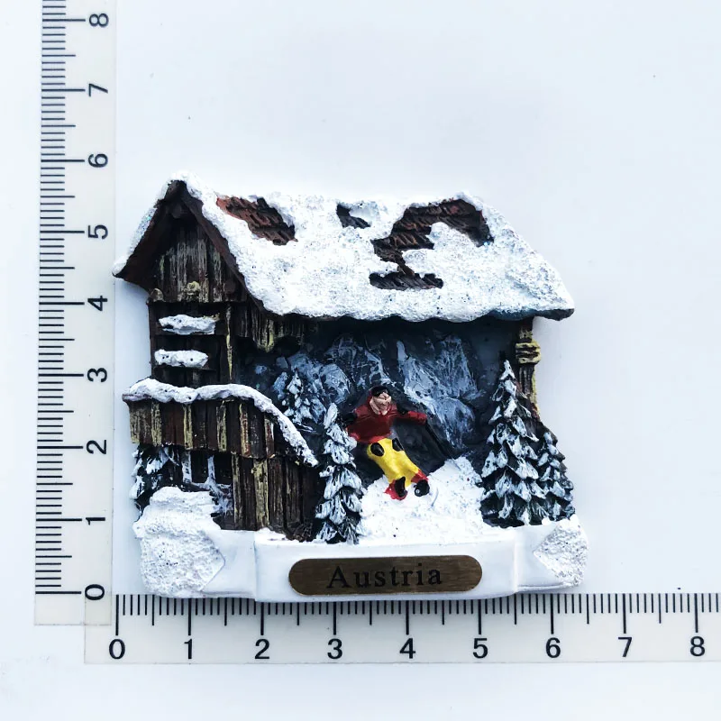 Австрийский дизайн для горнолыжного курорта магнит на холодильник из смолы