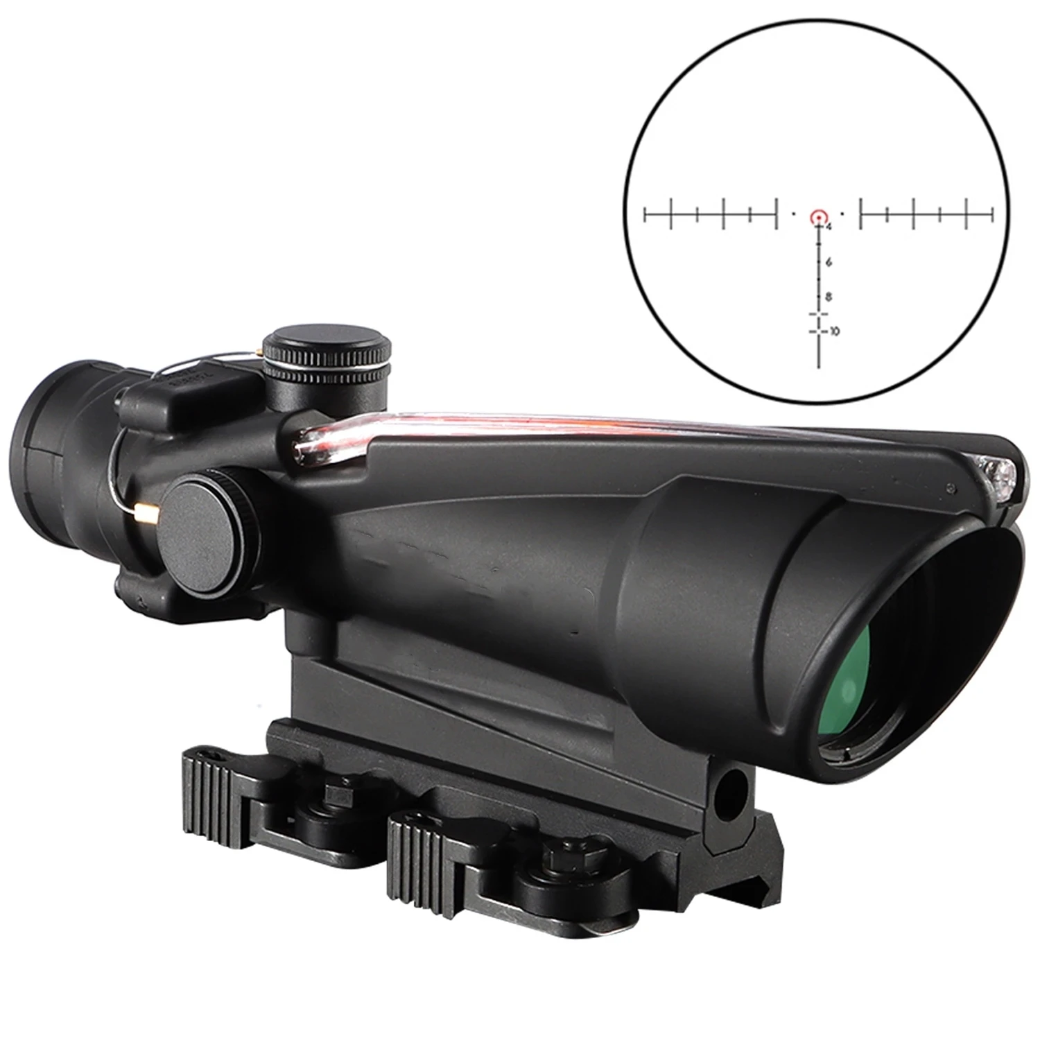 

Красное волокно 5x35 ACOG 5X Увеличение быстросъемная подвеска логотип гравировка версия тактические охотничьи аксессуары