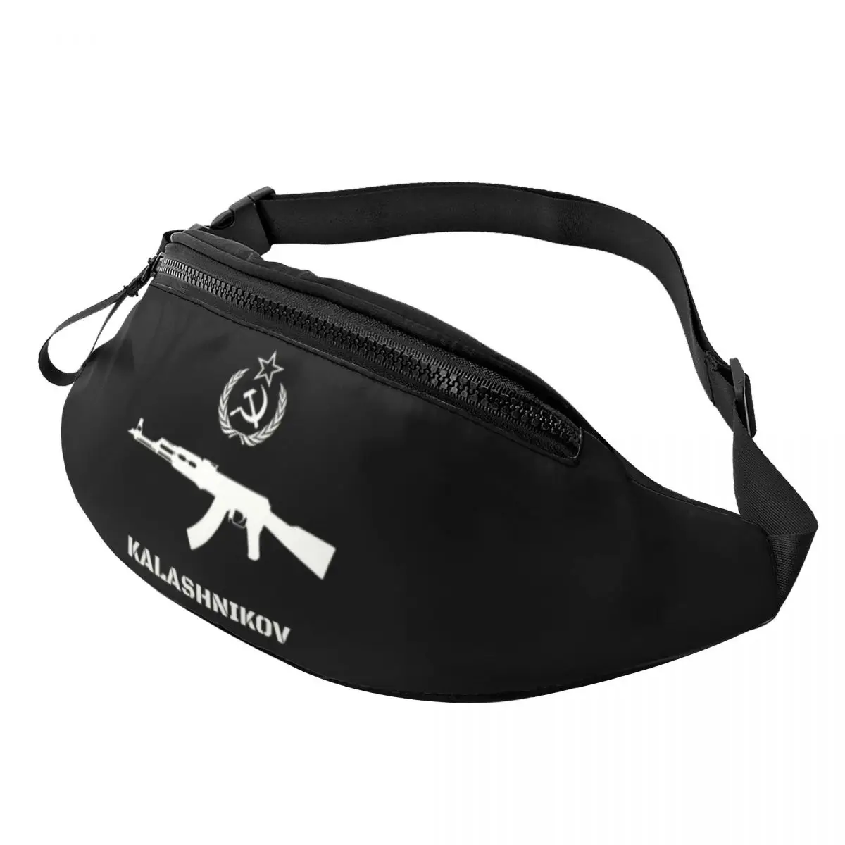 

Soviet Kalashnikov AK-47 Fanny Bag Custom Hammer Sickle USSR Communism Retro CCCP Symbol Crossbody Waist Pack Phone Money Pouch