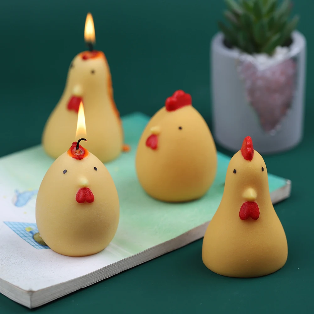 

Cute Chicken Candle Silicone Mold DIY Aromatherapy Candle Chocolate Cake Handicraft Making Mold Home Decoration Gift Ornaments