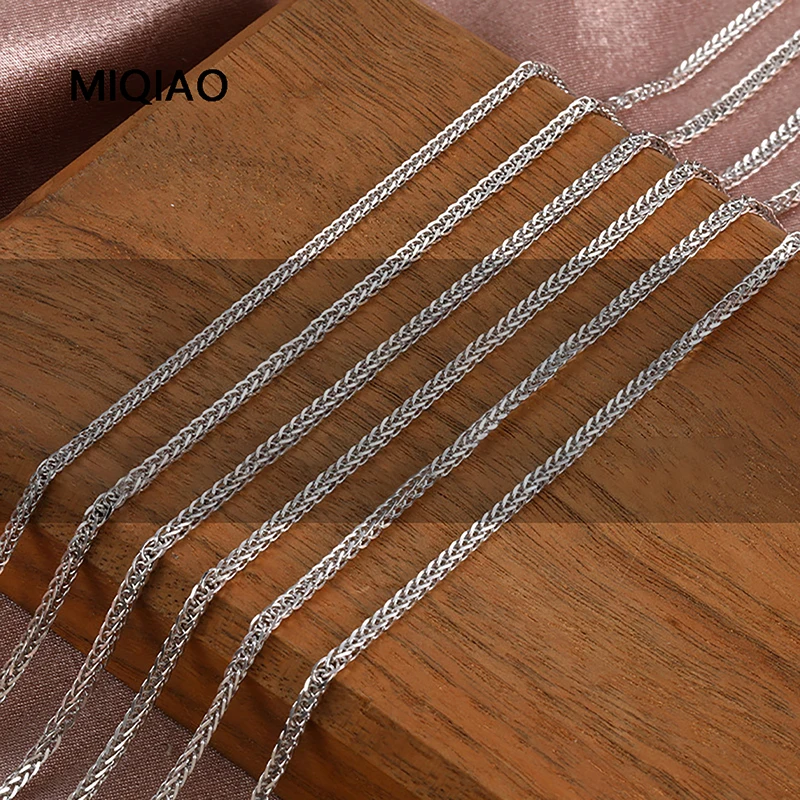 

Цепочка MIQIAO из стерлингового серебра 999 пробы для мужчин и женщин, длинное ожерелье для женщин, подарочные аксессуары