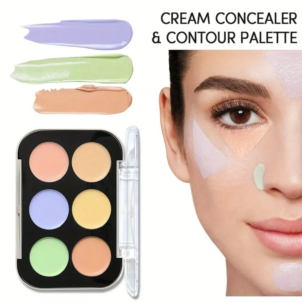 

6 Colors Concealer Palette Moisturizing Concealer Pencil Waterproof Long Lasting Conceal Dark Eye Circles Face Touch Up