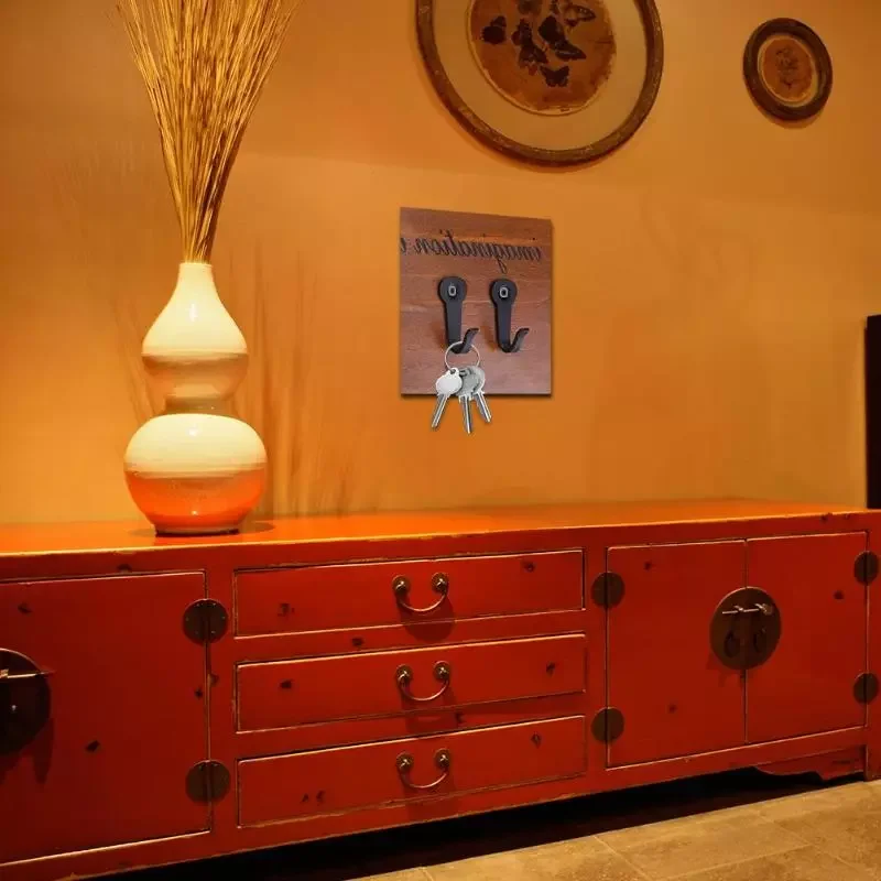 

10Pcs/lot Key Hooks Hangers Black Wall Hooks Rustic Key Coat Bag Hat Hanger Rustic Clothes Hooks Wall Hanging Cloth Hanger