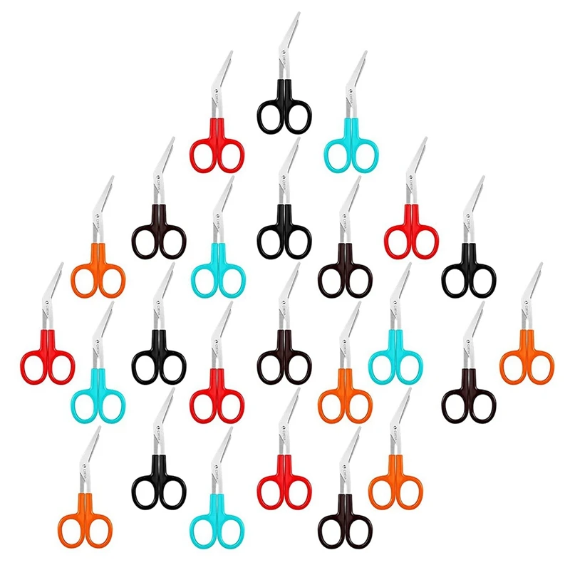 

25Pcs Gauze Scissors Mini Bandage Shears Stainless Steel Scissors For Nurses Athletic Tape Scissors Safety Shears