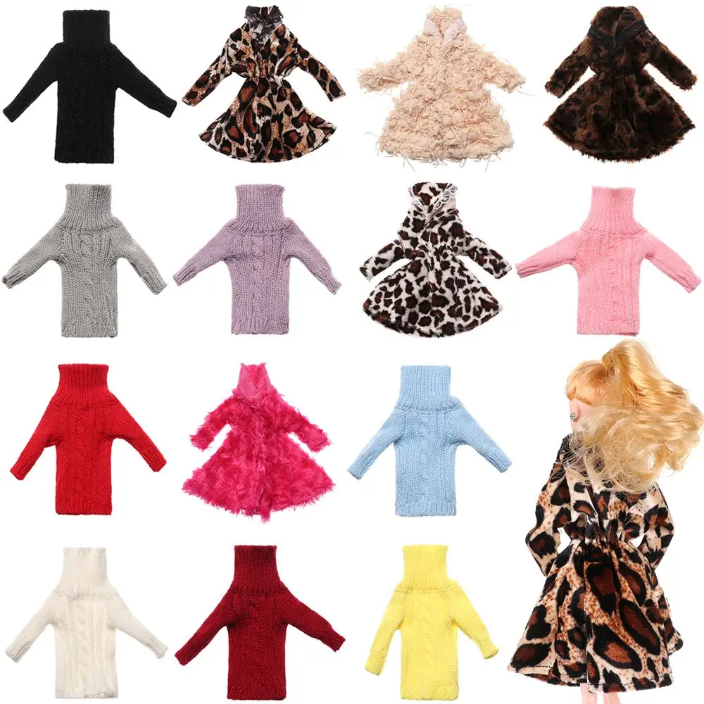 

1 шт. Мини свитер ручной работы, модное пальто с леопардом, Зимняя Одежда для куклы, аксессуары для кукол, игрушка, крутые подарки для девочек, подходит для куклы 1/6