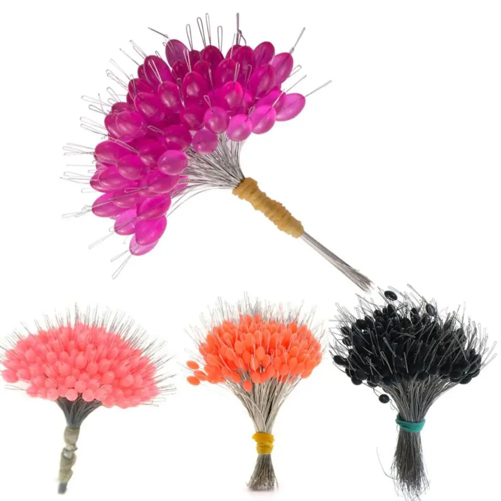 

100/300pcs/lot Fishing Floating Beans Oval Silicon Space Bean Bobber Stopper Fishing Line Resistance Fishing Tackle Accessories