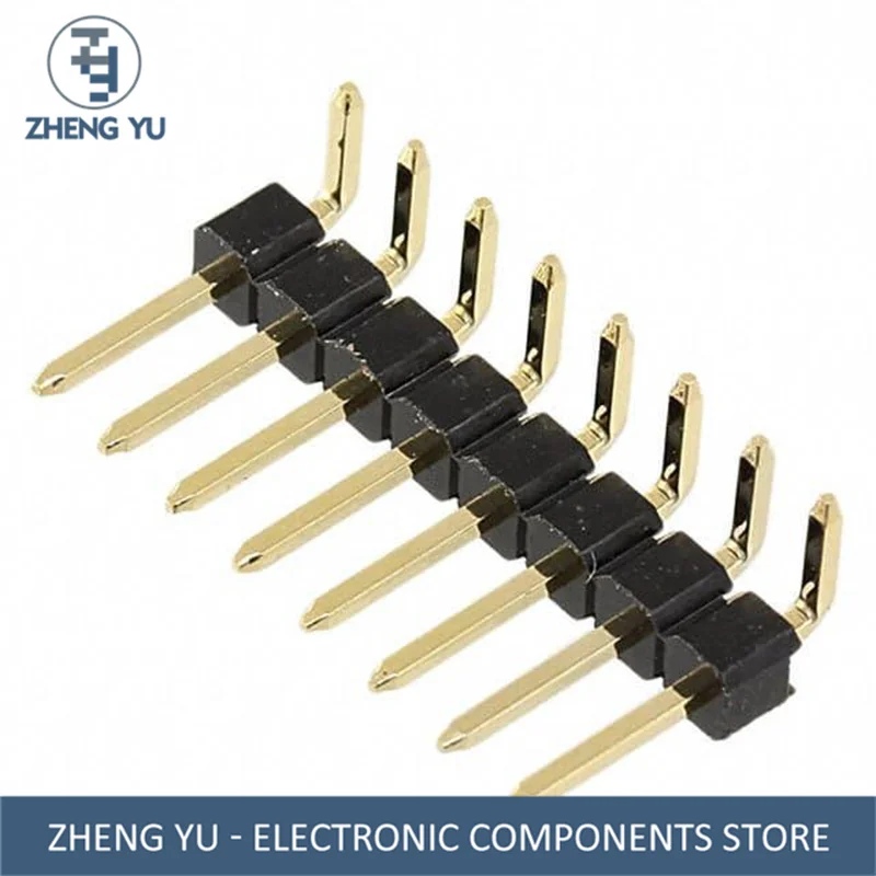 

61301011021 2.54MM 10Pin PA6T Gold Bent Needle Right-angle Installation