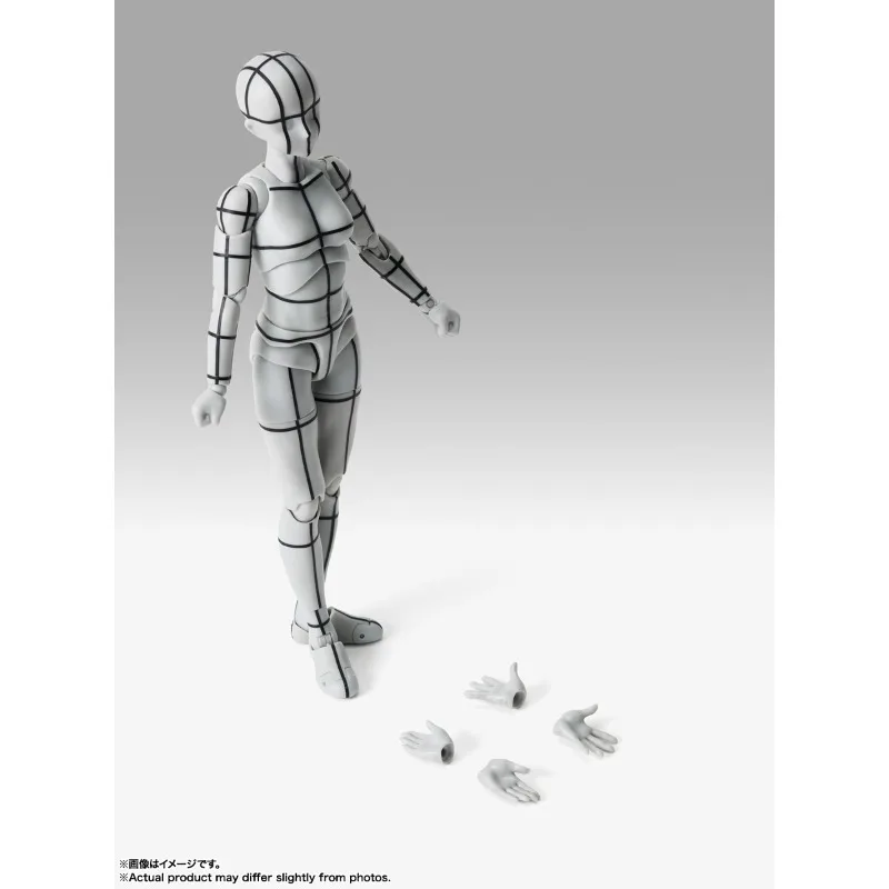 Фото Оригинальный набор Bandai S.H.Figuarts BODY-CHAN&KUN -Sports- Edition- WIRE FRAME- (серая версия) Аниме-фигурки, игрушки, модели №2