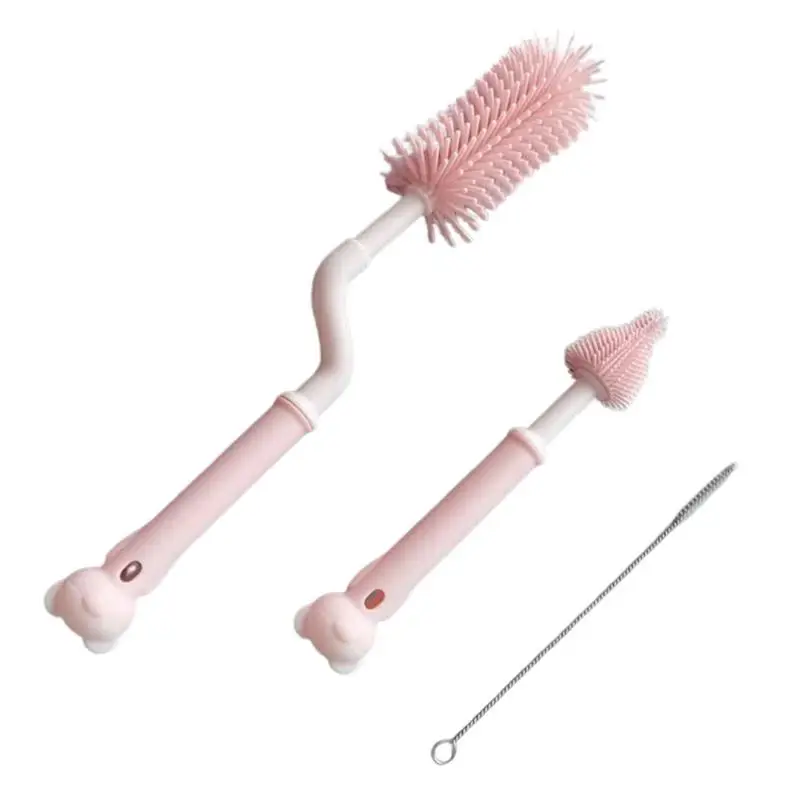 

Silicone Milk Bottle Brush 360 Long Handle Cup Brush Handheld Soft Head Food Grade Watering Kitchen Household Cleaning Brushes