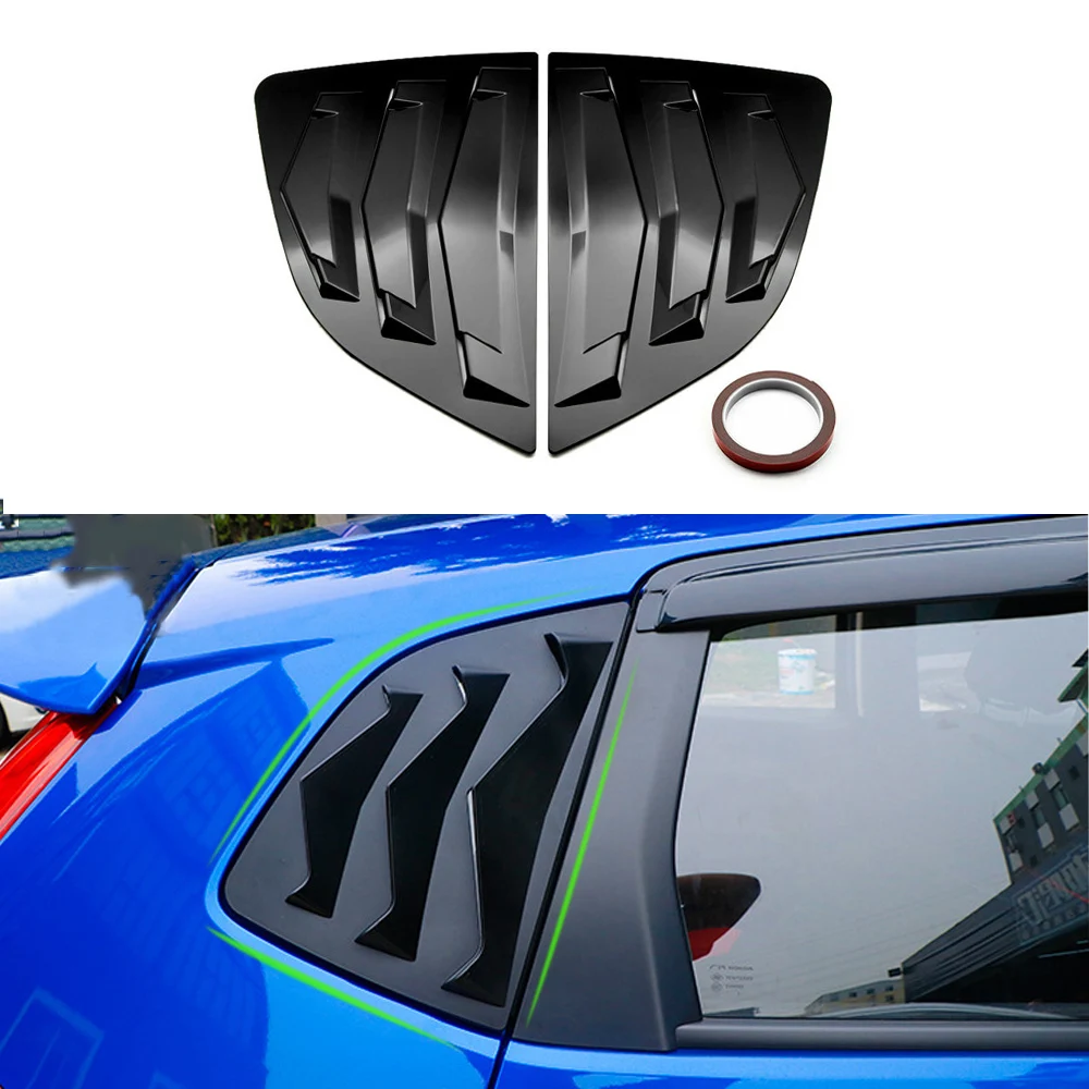 

2PCS Car Side Vent Window Louver Shutter Covers Trim Rear Window Louvers Scoop Cover For Honda Fit Jazz 2014-2020 2021 2022