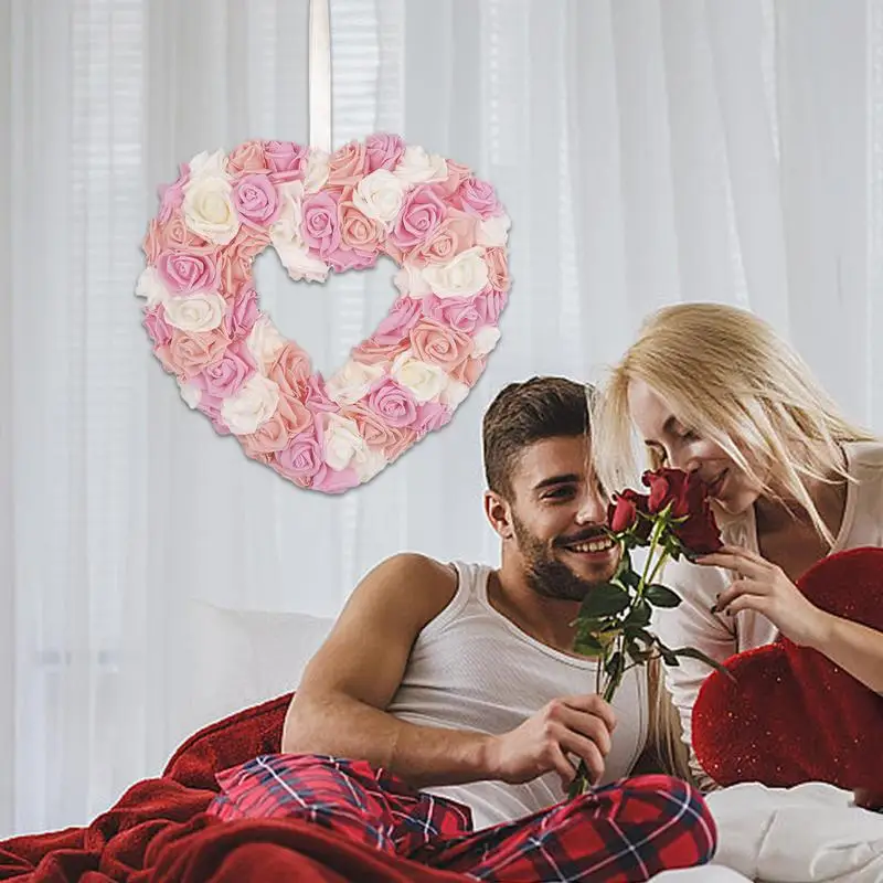 День святого Валентина дверной венок искусственный цветочные венки