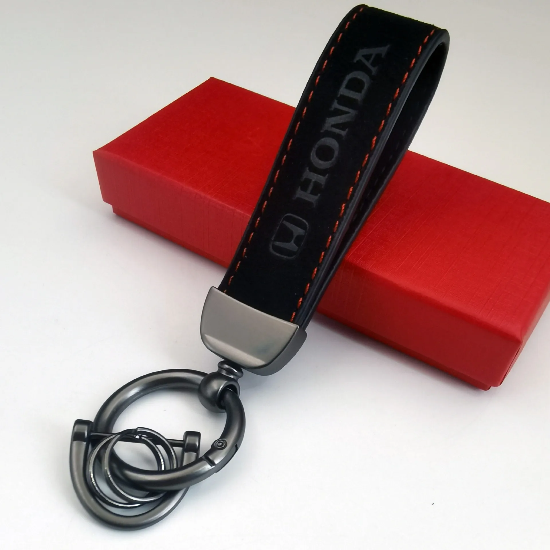 Меховая металлическая пряжка автомобильный брелок подходит для Honda Civic Fk7 Fit Fk2 Mugen