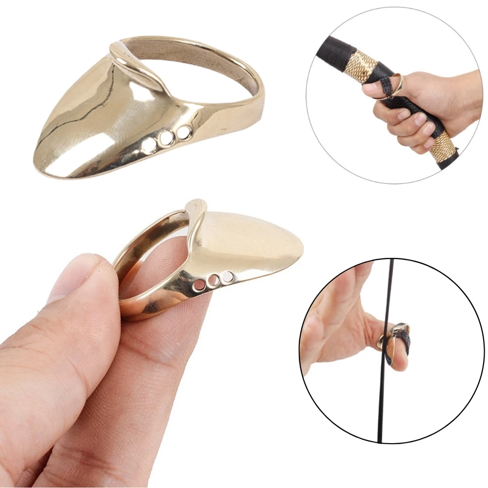 

Brass Archery Supply Lightweight Thumb Finger Guard Ring Buckle Hand Decoration Finger Protector Tool for Archery Training