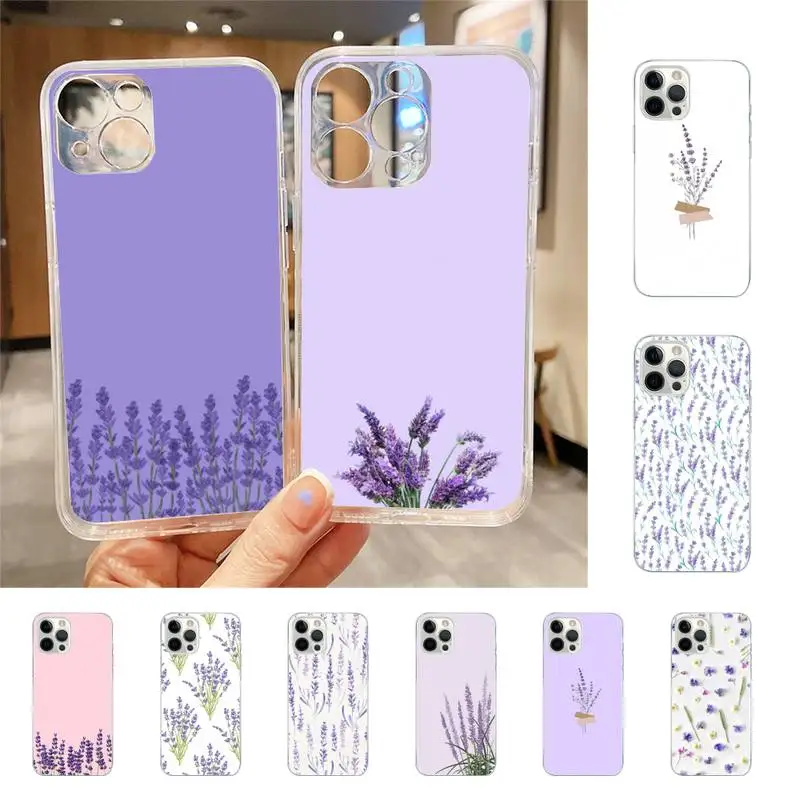 

Flowers Lavender Phone Case For Iphone 7 8 Plus X Xr Xs 11 12 13 Se2020 Mini Mobile Iphones 14 Pro Max Case