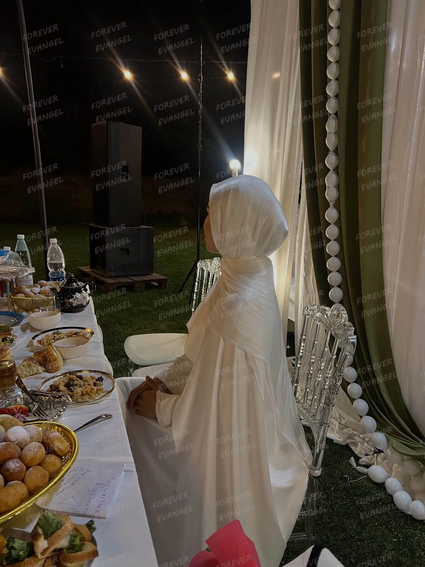 Фото Простые мусульманские свадебные платья А-силуэта с шалью, женские, с длинными рукавами, для невесты, на заказ, арабские, Vestidos De Novia 2026, для вечеринок №2