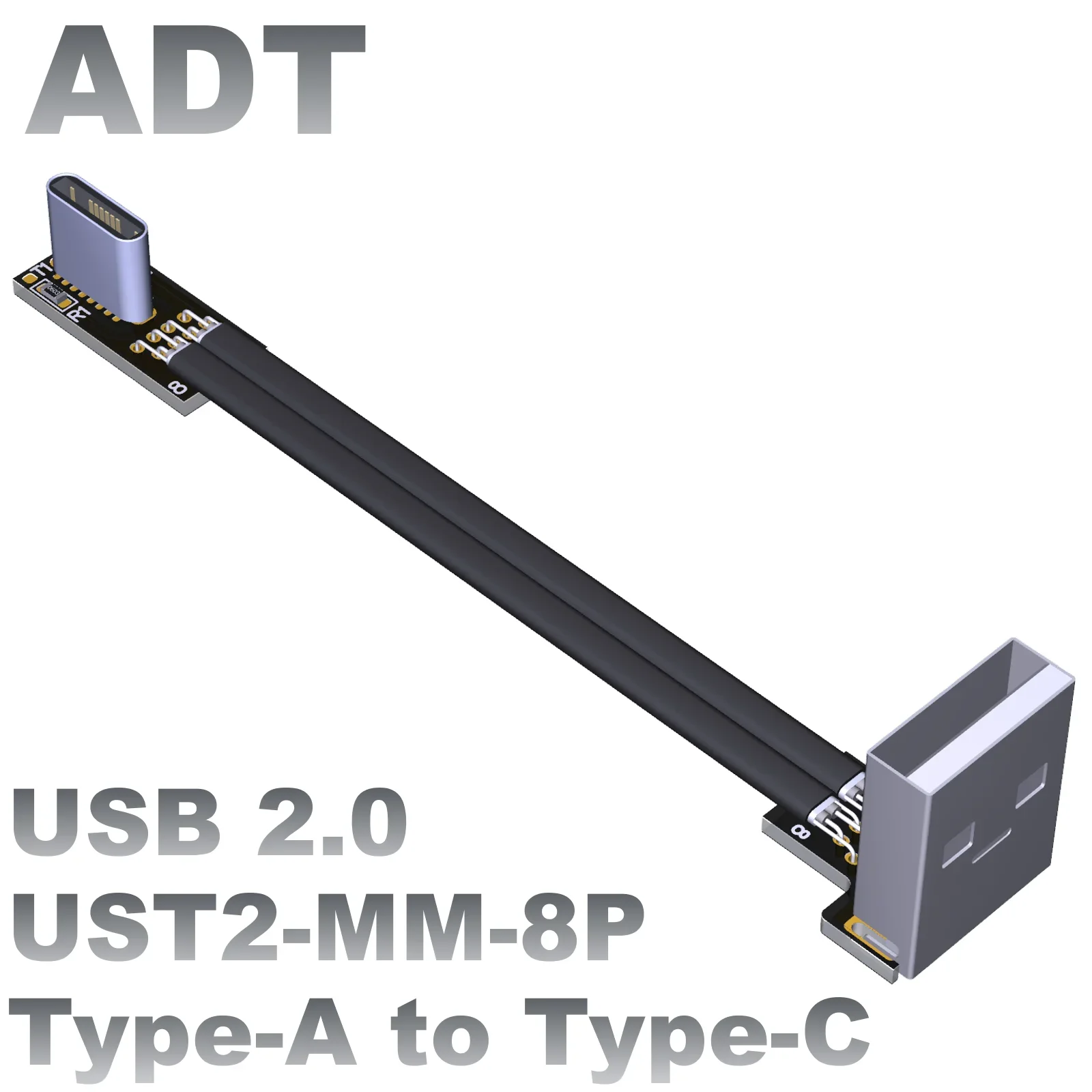 USB Type-C Угловой кабель для зарядки и передачи данных с экранированием поддержки