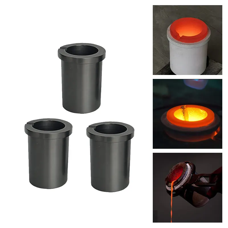 3 Pieces 5KG Graphite Crucible Mold for Gold Silver Steel Casting,High-temperature Resistance Melting Cup Metal Foundry Tools