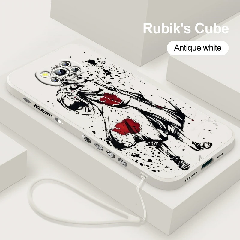 

Japanese N-Narutos Art Phone Case For Xiaomi Mi Poco M5s M5 X4 X3 M4 M3 F4 F3 GT Pro NFC 5G Liquid Left Rope Cover