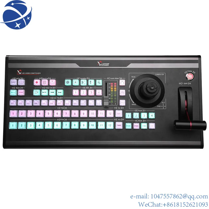 Панель управления winwet vMix, переключатель Vmix, оборудование для видеозаписи, переключатель видео для новых медиа, прямая трансляция Youtube Ins TV вещания