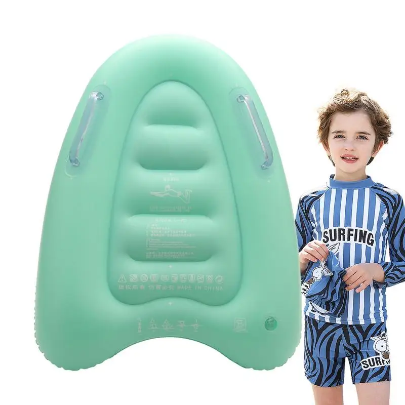

Kids Inflatable Surfboard Swim Body Board With Handles Beaches Lakes Oceans Kickboard Pool Supplies For Swimming Floating