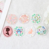 7 pcs cute acrylic cartoon animal charms multicolor rabbit swan jewlery findings for earring necklace diy making handmade craft