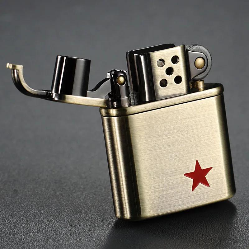 

New kerosene lighter creative old nine-door five-pointed star personality men's lighter holiday gift to send boyfriend tide cool