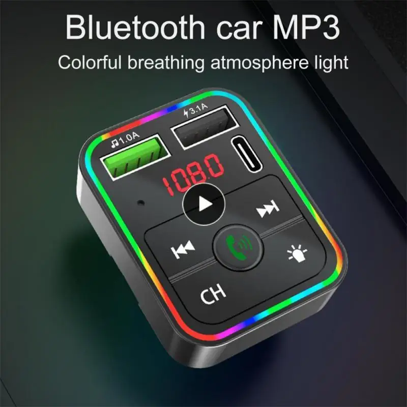 

Universal Car Charger Portable With Lcd Screen Car Charger Adapter Multifunctional Fm Transmitter Player