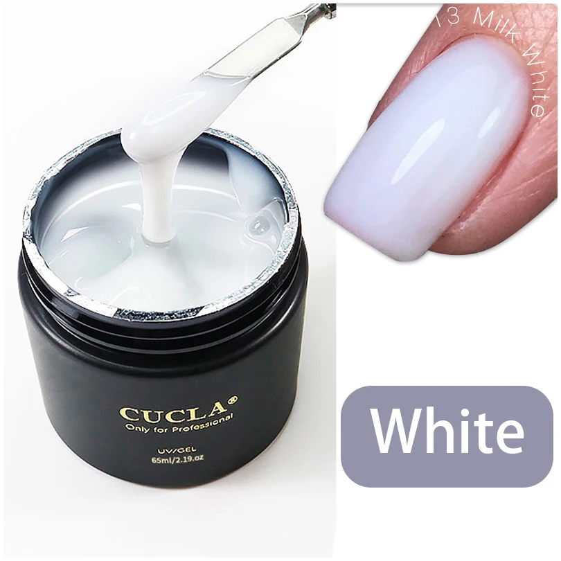 65ml Milky White Self Leveling Extension Gel Camouflage Encapsulated For Nail Extension Running Thin Builder Nail Gel Salon Use