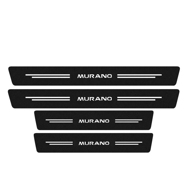 

4 шт., защитные наклейки на пороги автомобиля Nissan Murano 1 2 3 Z50 Z51 Z52