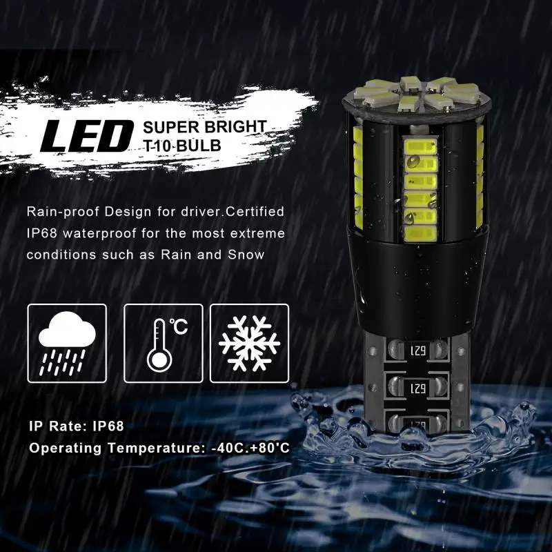 

2 шт., автомобильные лампы T10 501 194 W5W SMD 39