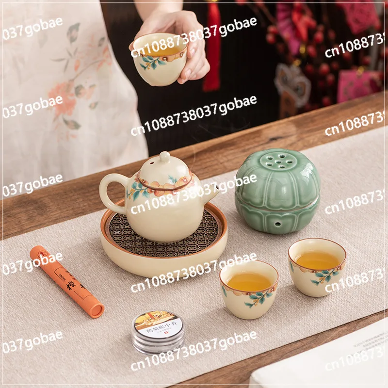 Ruyao Kung Fu Tea Set Gift Box Teapot Lid Bowl Incense Burner High-end Club Leaders Business Companion Gifts