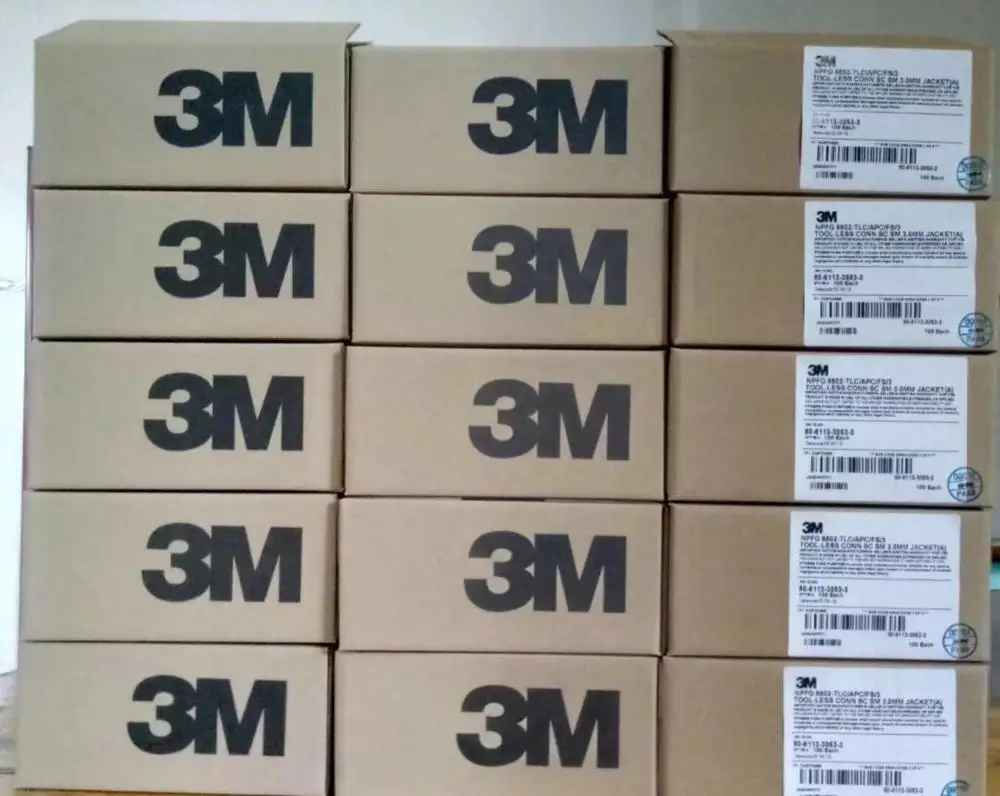 Good 100PCS 3M SC UPC NPFG 8802-TLC/3 Fiber Optic Fast Connector Singlemode Quick Connectors Tool-less Conn SC SM 3.00mm Jacket