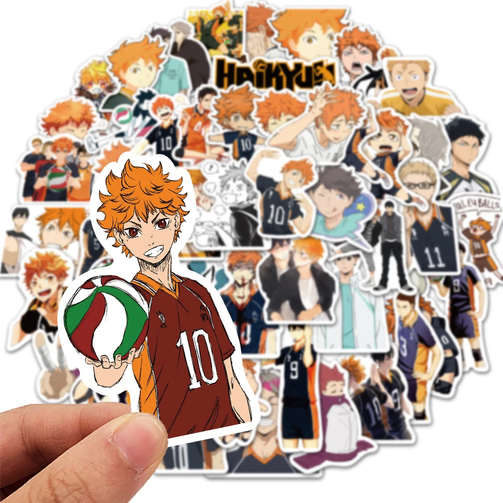 10/30/50/100 шт. крутой Классический Аниме Haikyuu! Наклейки Hinata Shoyo мультяшный детский