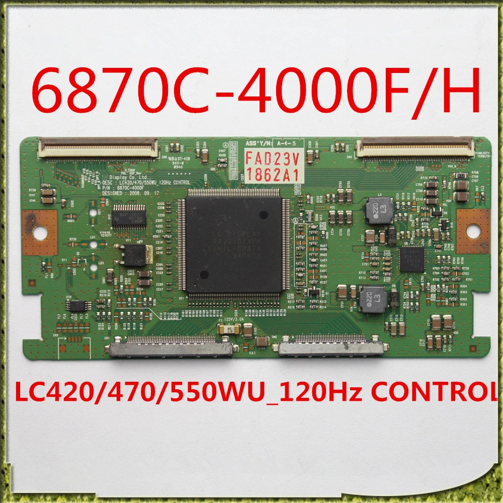 

Tcon Board 6870C-4000F/H LC420/470/550WU_120Hz CONTROL 4000FH TV Board for TV Original Logic Board T-con 6870C-4000F 6870C-4000H