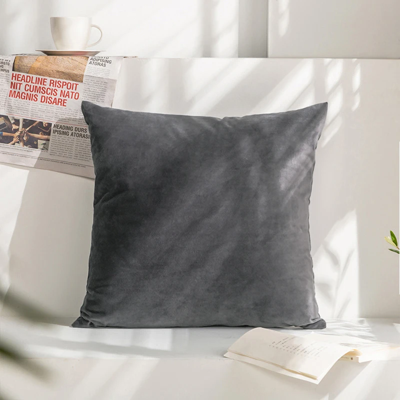 Белые бархатные чехлы для подушек CANIRICA 45x45 см