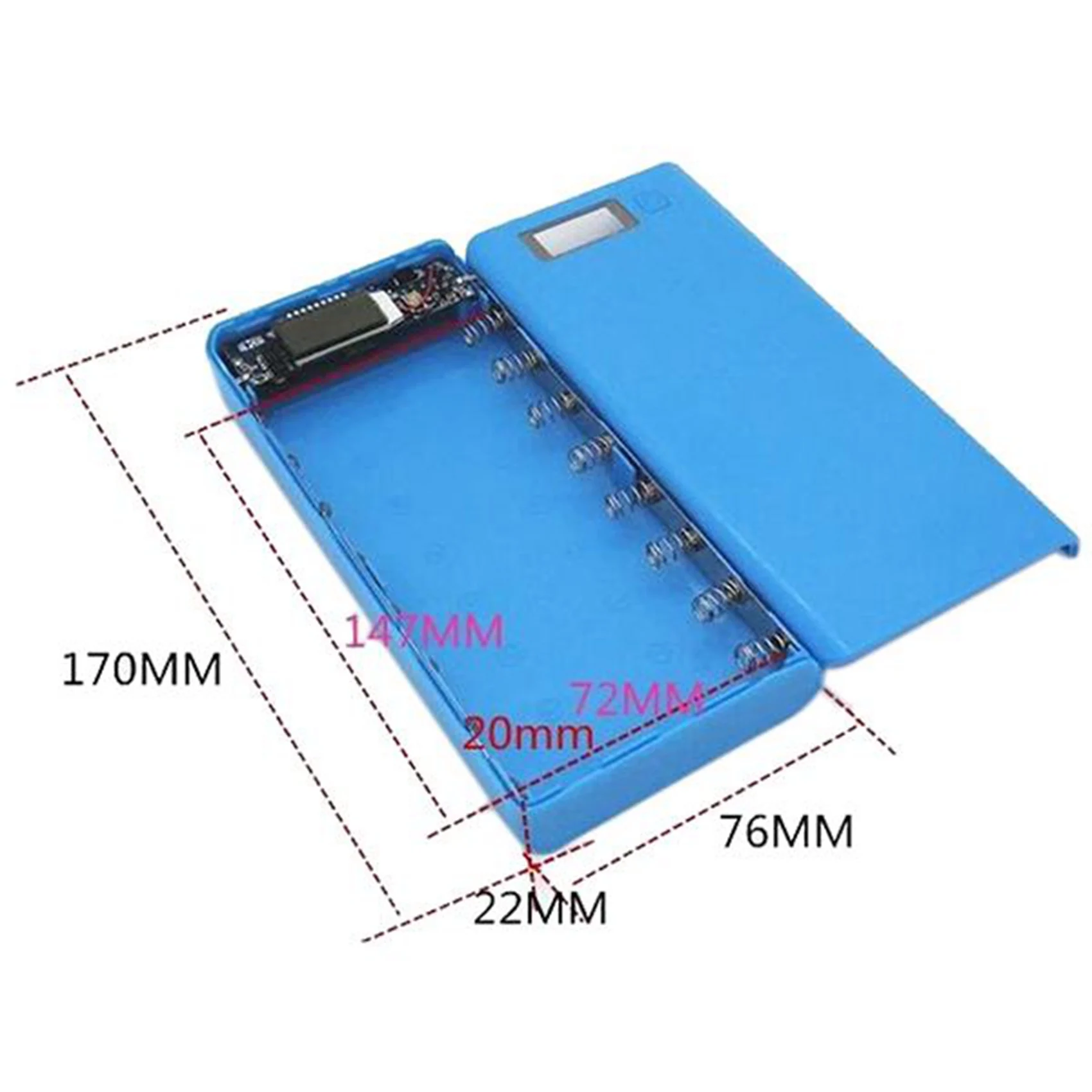 2 шт. Корпус внешнего аккумулятора 8 х1865 0 с ЖК-дисплеем и двумя USB-портами