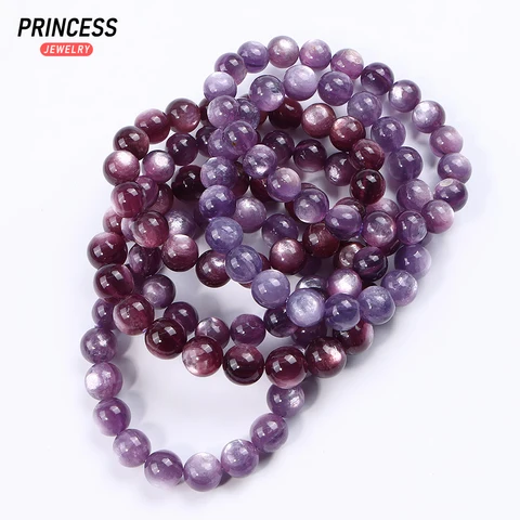 Браслет из лепидолита 9-11 мм