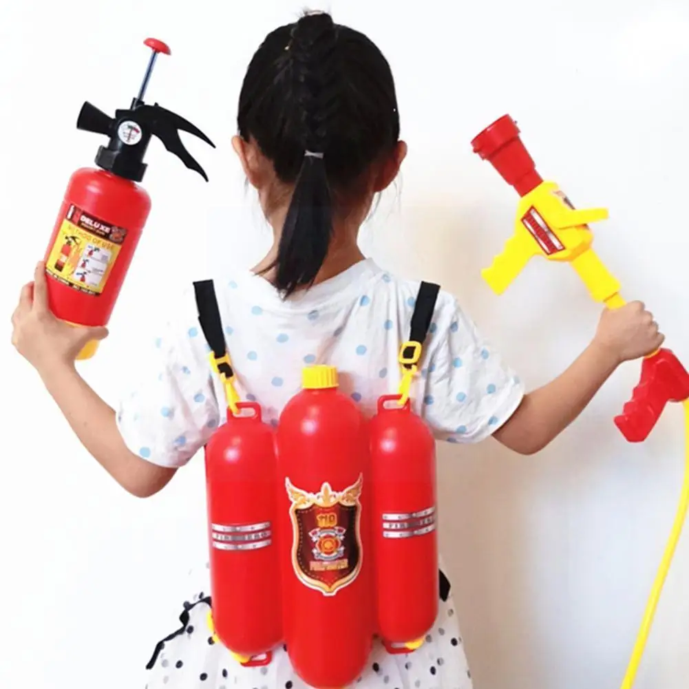 

Children's Firefighter Fire Extinguisher Backpack Water Toy Beach Gun Role Outdoor Toy Children's Toys Playing Fireman Equi K6Z6