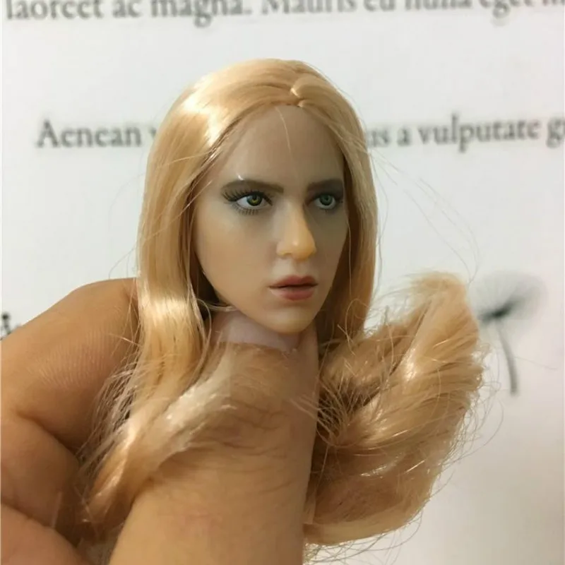 

Custom 1/6 Scale European Blond Hair Girl Head Sculpt for 12inch Action Figure Phicen Tbleague HOTTOY Doll Toys