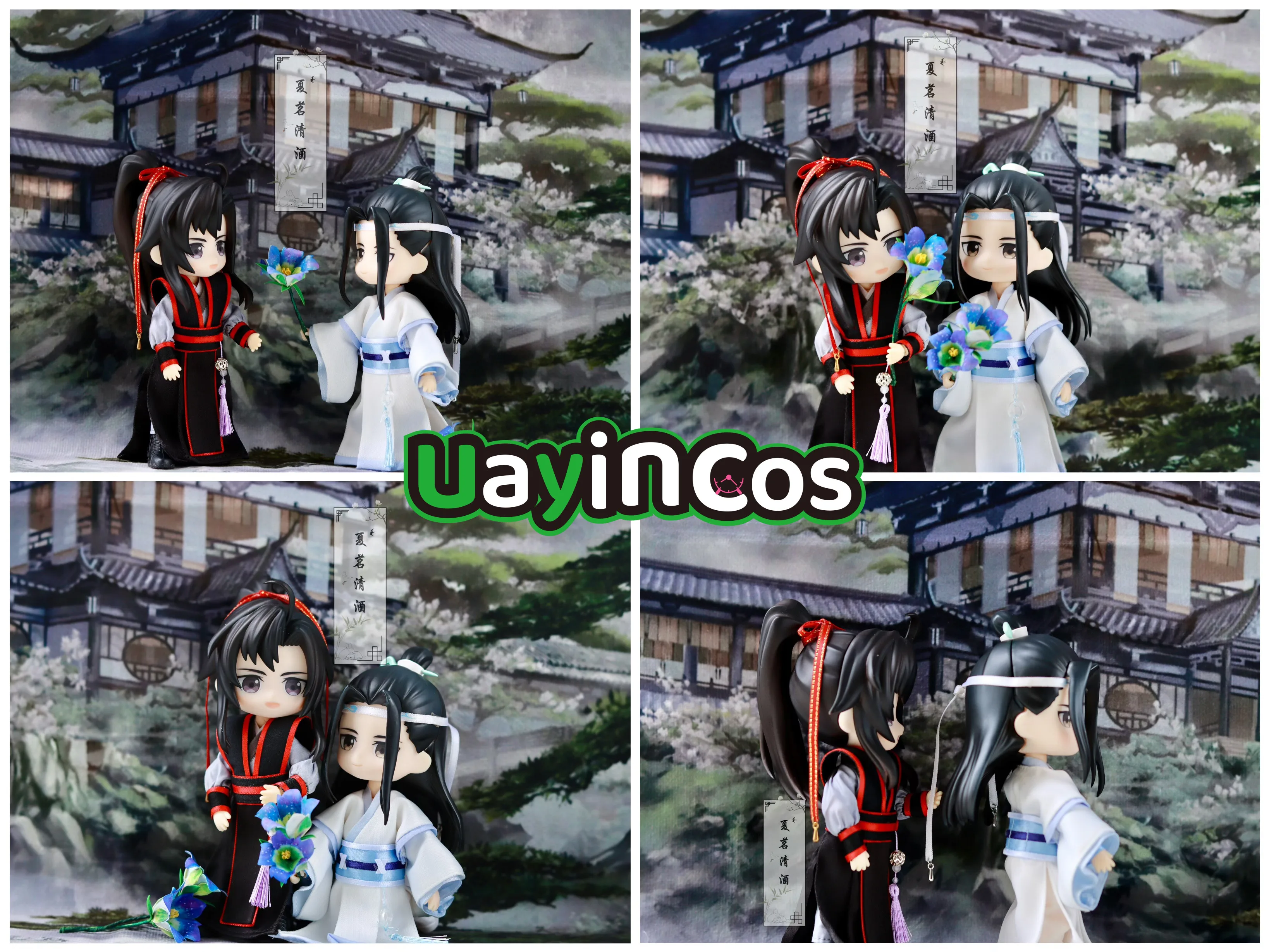 Фото Grandmaster Of Demonic MDZS Wei Wuxian Lan Wangji ручной работы OB11 Face Shell GSC BJD Кукла Аксессуары Реквизит Аниме Фигурка Игрушка Дети №1