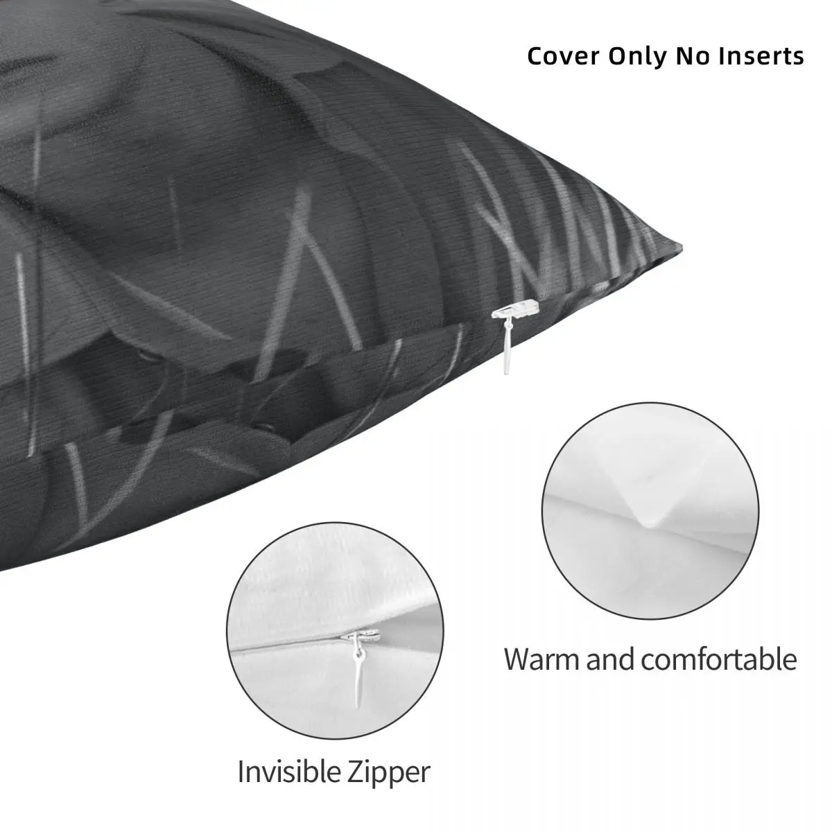 Черно-белая декоративная наволочка George Mackay