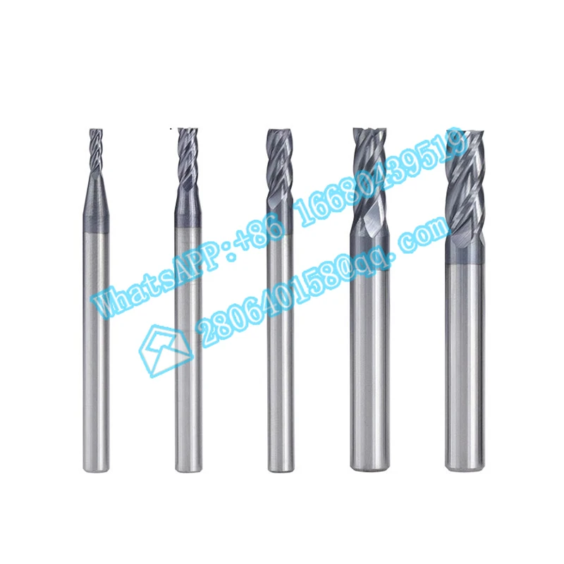 

4 Flute Milling Cutter Router Bit 1-12mm HRC 50 Carbide End Mill TiALN Coated CNC Machine Milling Tools CNC Cutter