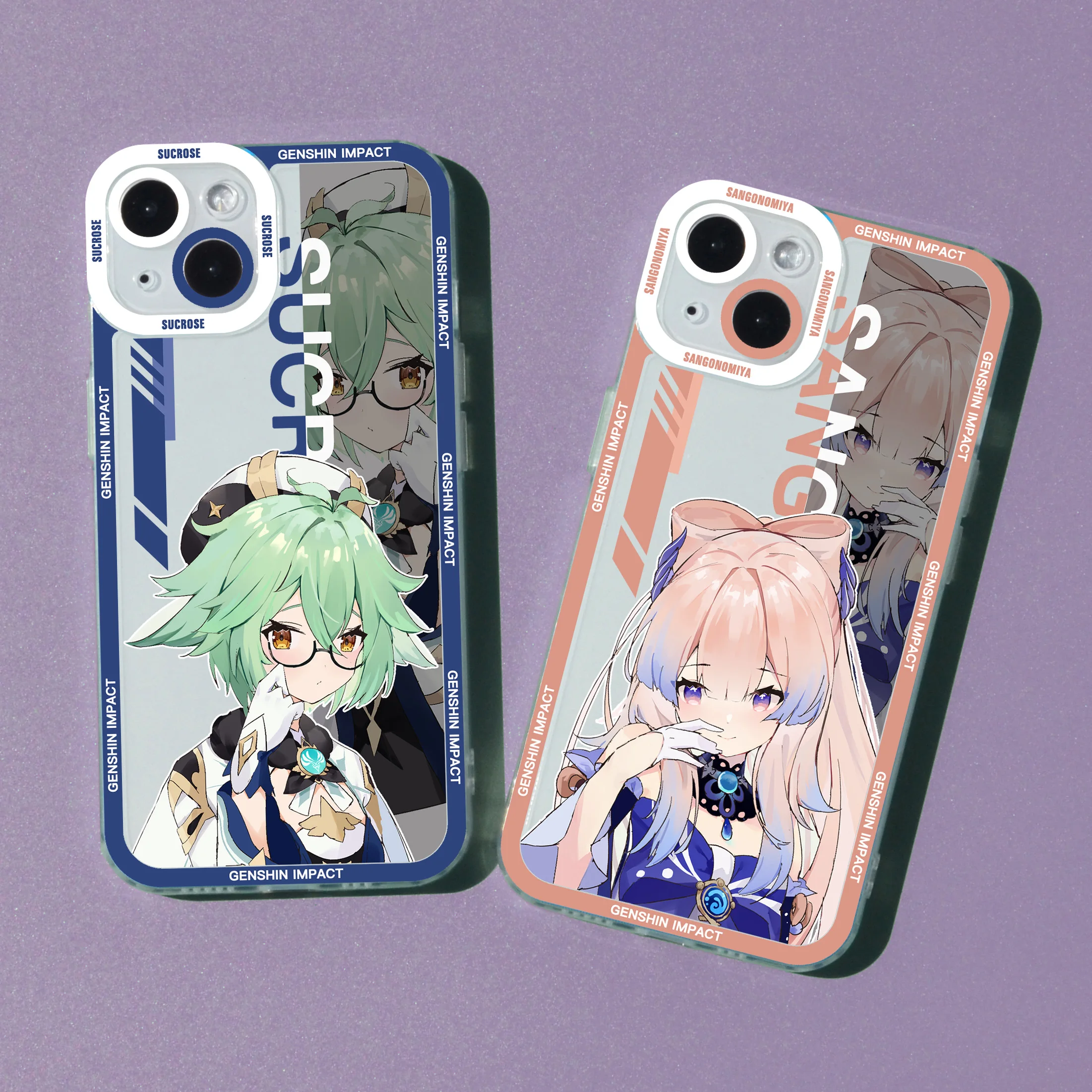 

Genshin Impact Characters Phone Case For iPhone 14 Pro Max 13 12 11 Pro Plus XR Mini SE XS XR 7 8 Soft Clear Transparent Cover