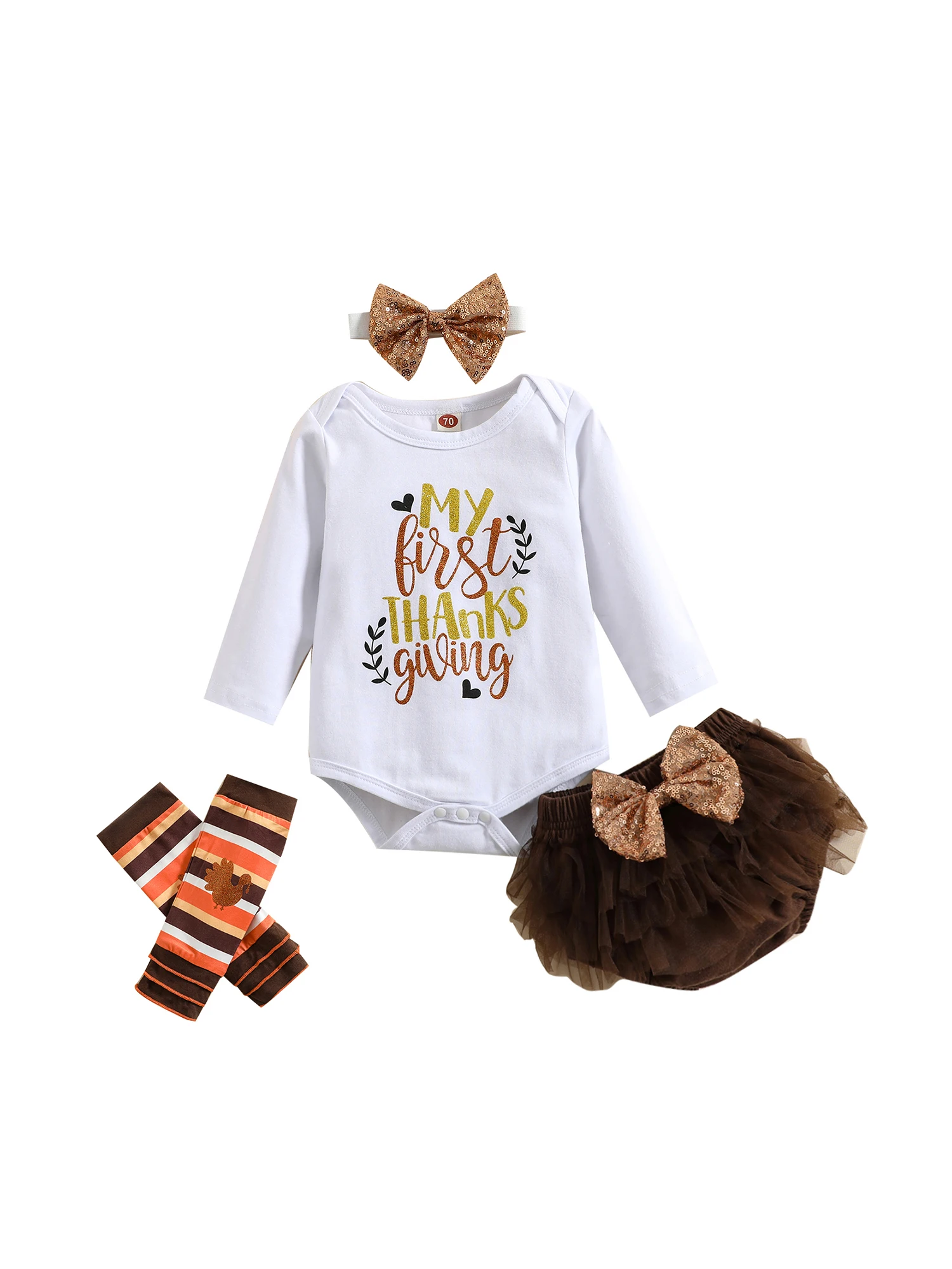 

4 шт., детские юбки с длинным рукавом и круглым вырезом