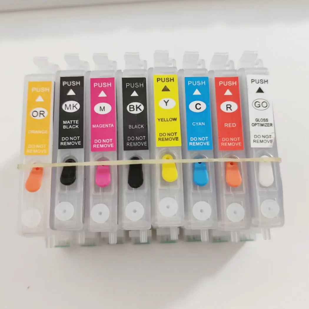 8 цветов, пустые картриджи T0540-T0549 с постоянным чипом для принтеров Epson Stylus Photo R800 R1800 (art.: 3920da8db264e) - 3920da8db264e