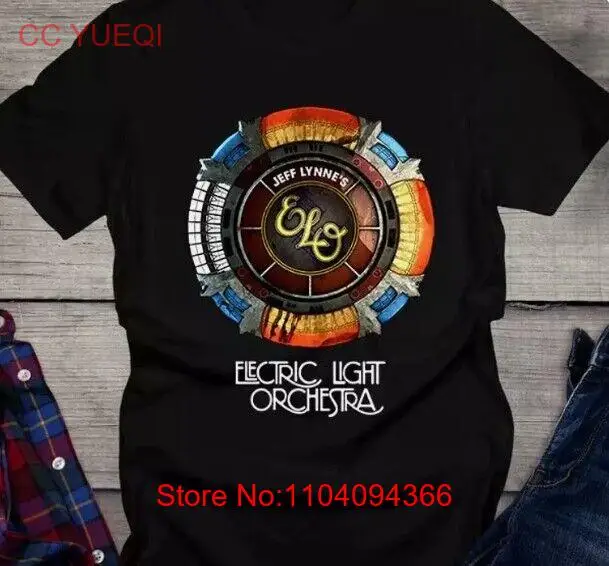 Футболка Electric Light Orchestra черная футболка с логотипом группы ELO Shirt