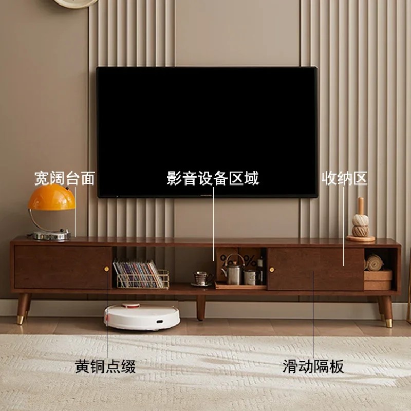 Деревянная мобильная подставка для телевизора современная роскошная консоль