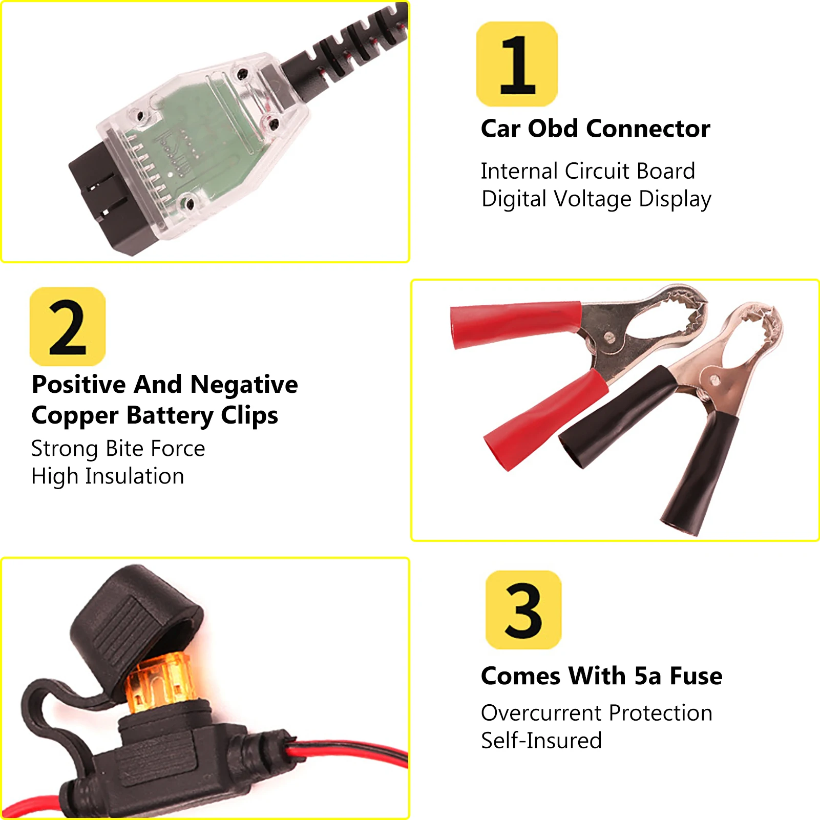 OBD2 Автомобильный инструмент для замены аккумулятора Профессиональная универсальная система сохранения памяти автомобильного ECU Автоматический запасной источник питания при аварии.