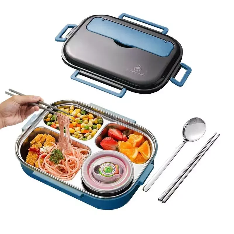 

NEW IN Bento Box Adult Lunch Box 4 Compartment Bento Box Adult Lunch Box Leak Proof Thermal Lunch Containers 1500ml Lunch Box