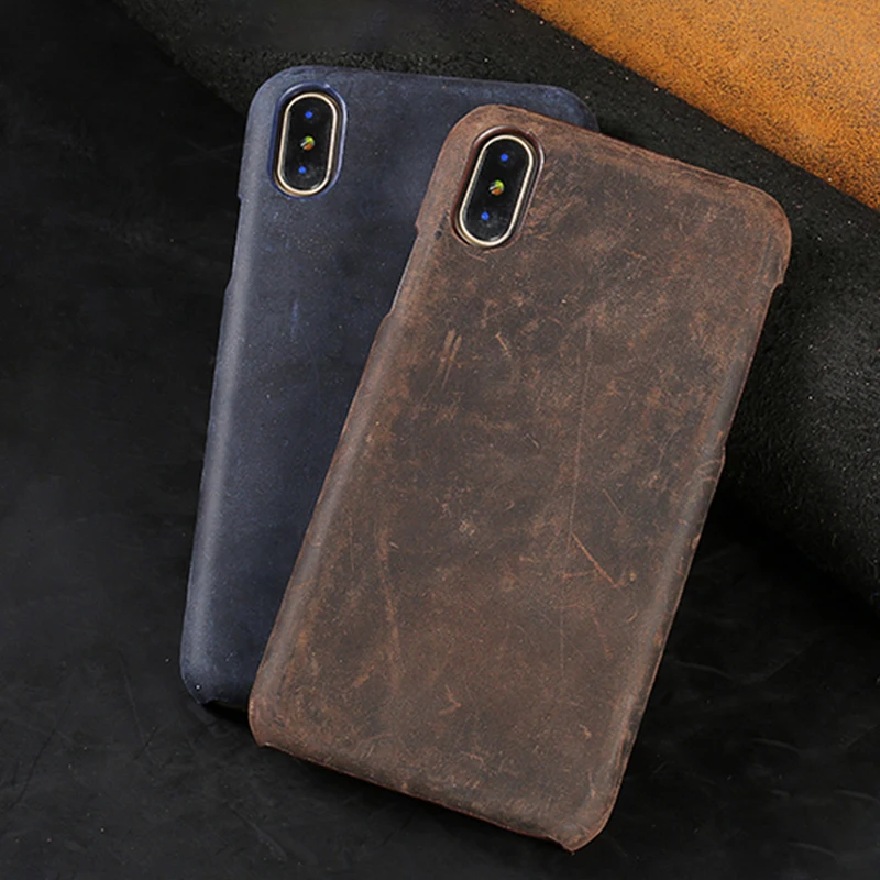 

Retro Luxury Genuine PULL-UP Leather phone case for iphone X XS 11 11Pro 11 Pro Max XR xsmax 6 6s 5 se 7 plus 8 plus back cover